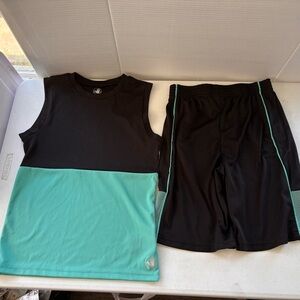 Body Glove Black and Teal Kids Matching Tank & Shorts Set